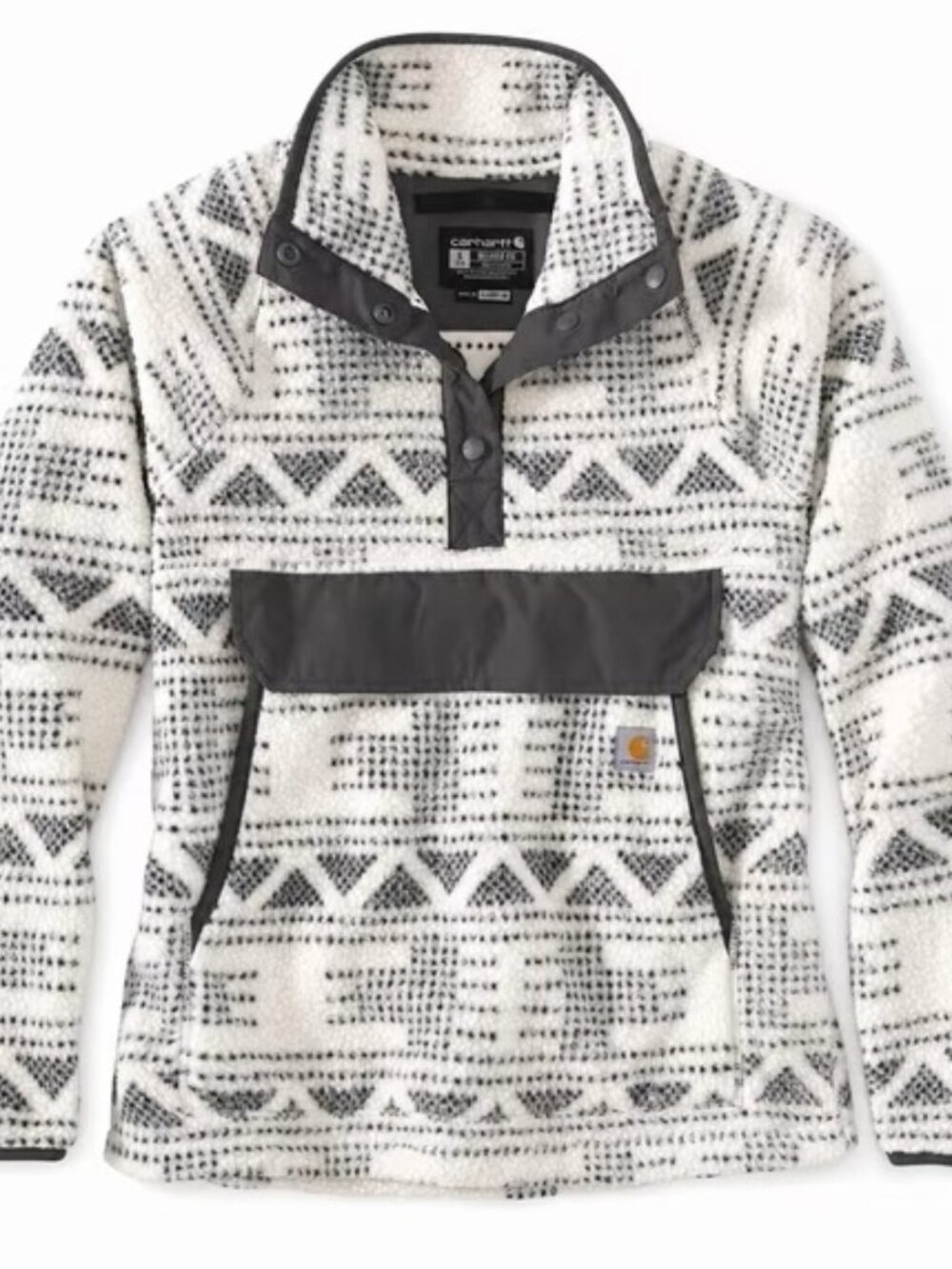 CARHARTT Relaxed Fit Malt Geo Aztec Fleece Pullover – Wmns XL (16-18 Plus)